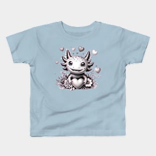 Valentine Axolotl Kids T-Shirt